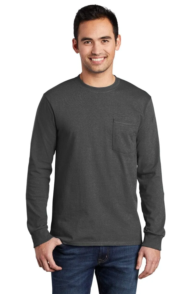 Port & Company ®  - Long Sleeve Essential Pocket Tee.  PC61LSP