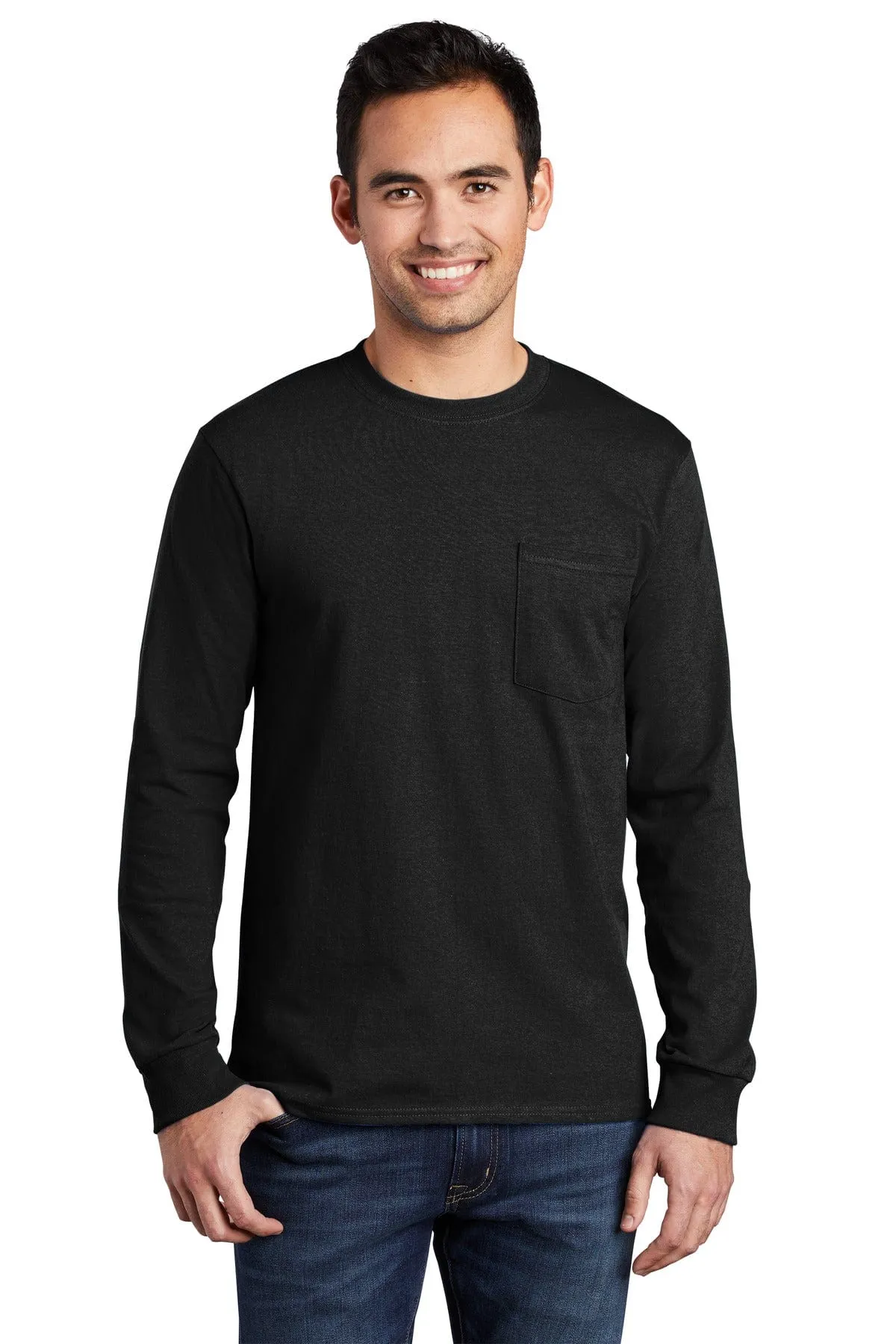 Port & Company ®  - Long Sleeve Essential Pocket Tee.  PC61LSP