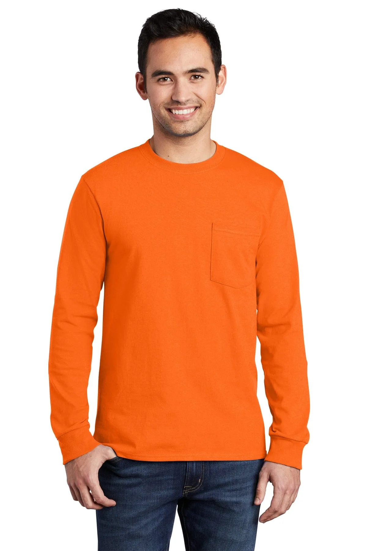 Port & Company ®  - Long Sleeve Essential Pocket Tee.  PC61LSP