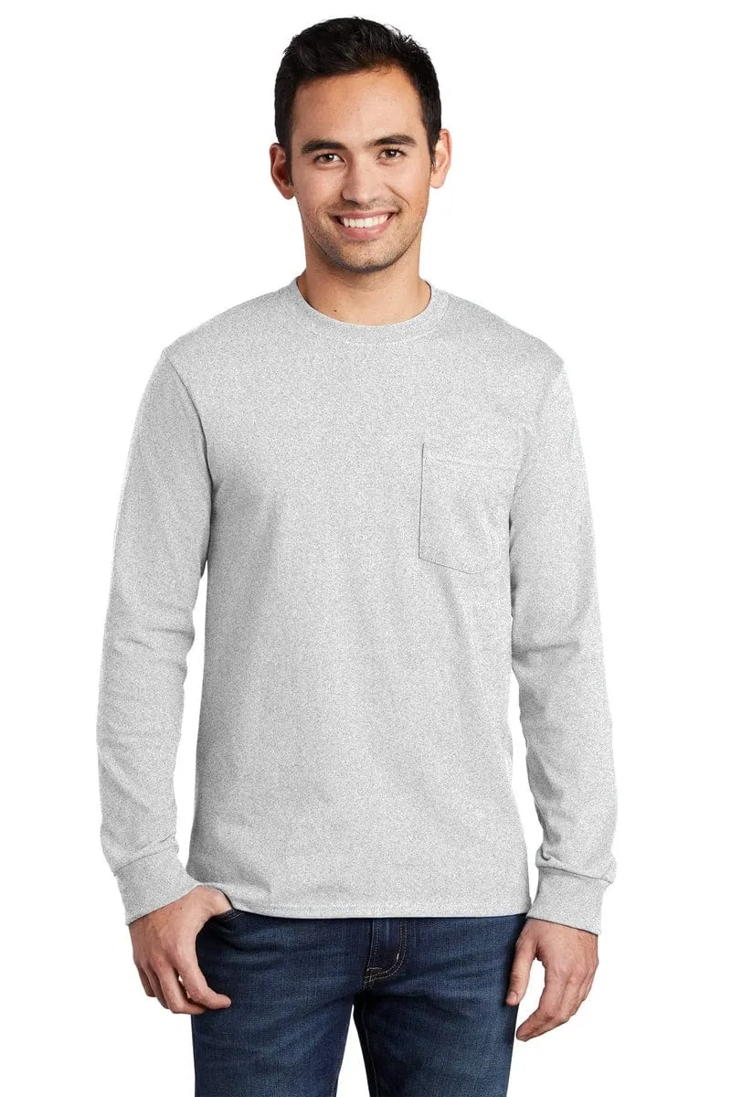 Port & Company ®  - Long Sleeve Essential Pocket Tee.  PC61LSP