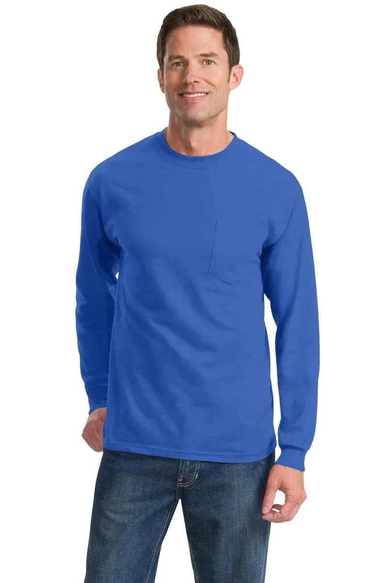 Port & Company ®  - Long Sleeve Essential Pocket Tee.  PC61LSP