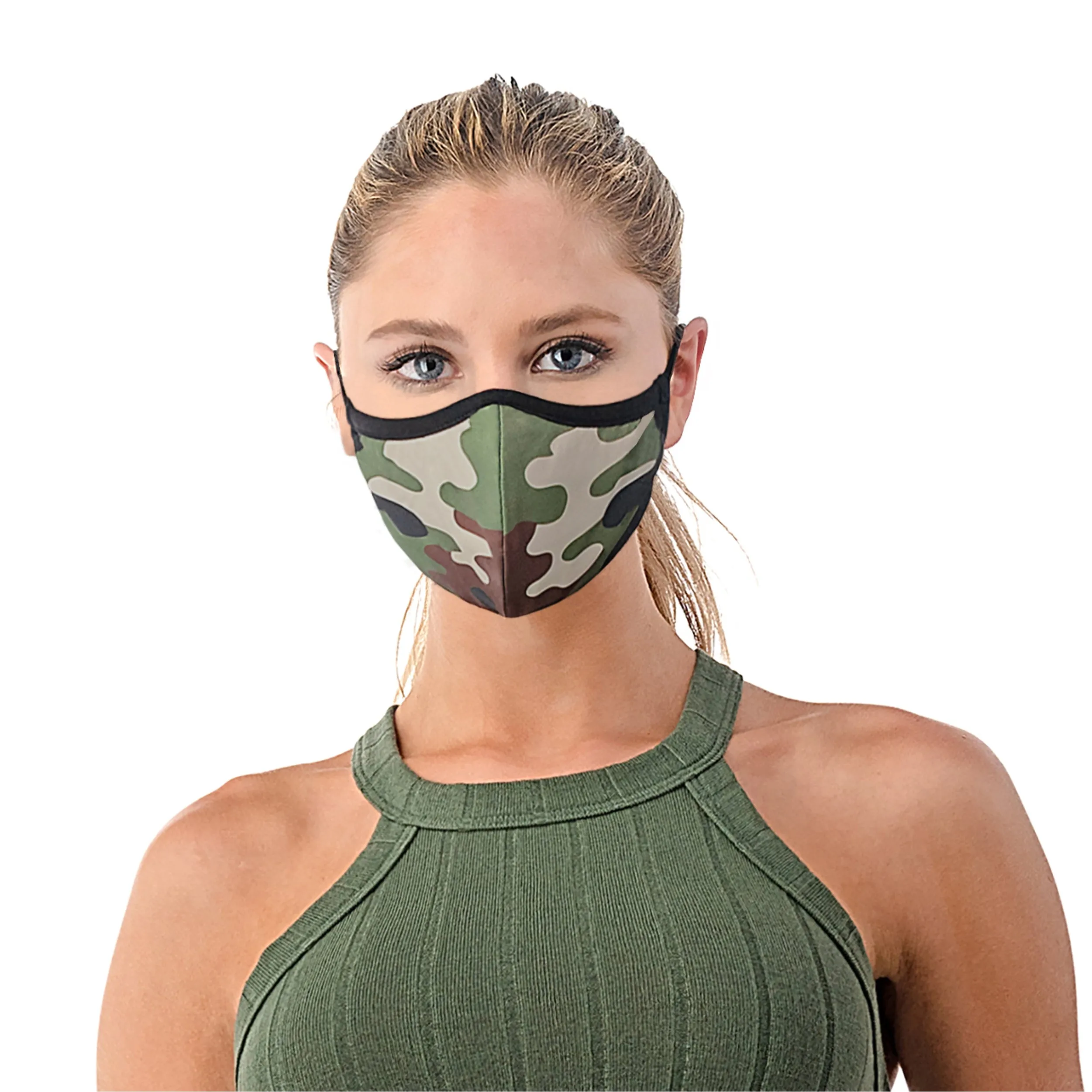 PREMIUM SILVER-ION REUSABLE FACE MASK IN CAMOUFLAGE