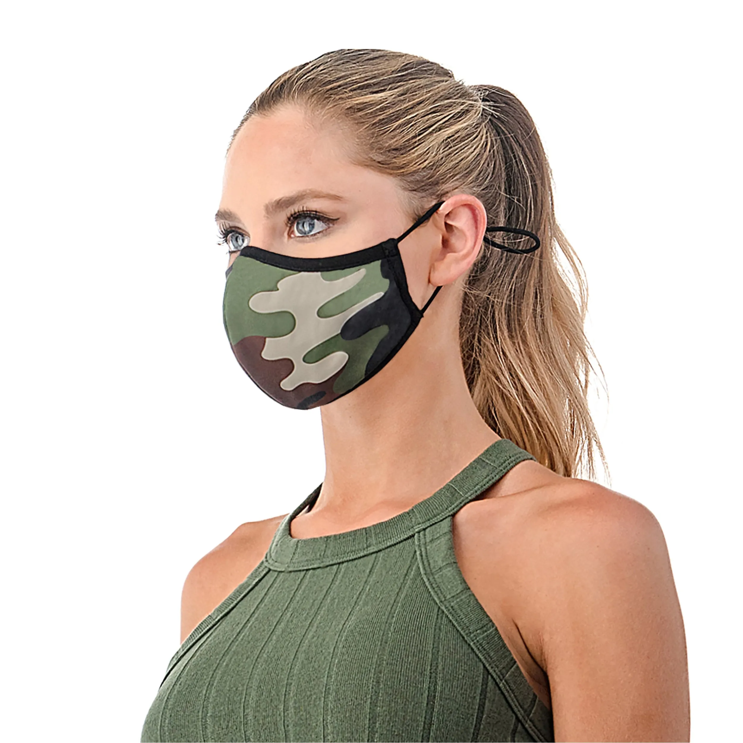 PREMIUM SILVER-ION REUSABLE FACE MASK IN CAMOUFLAGE