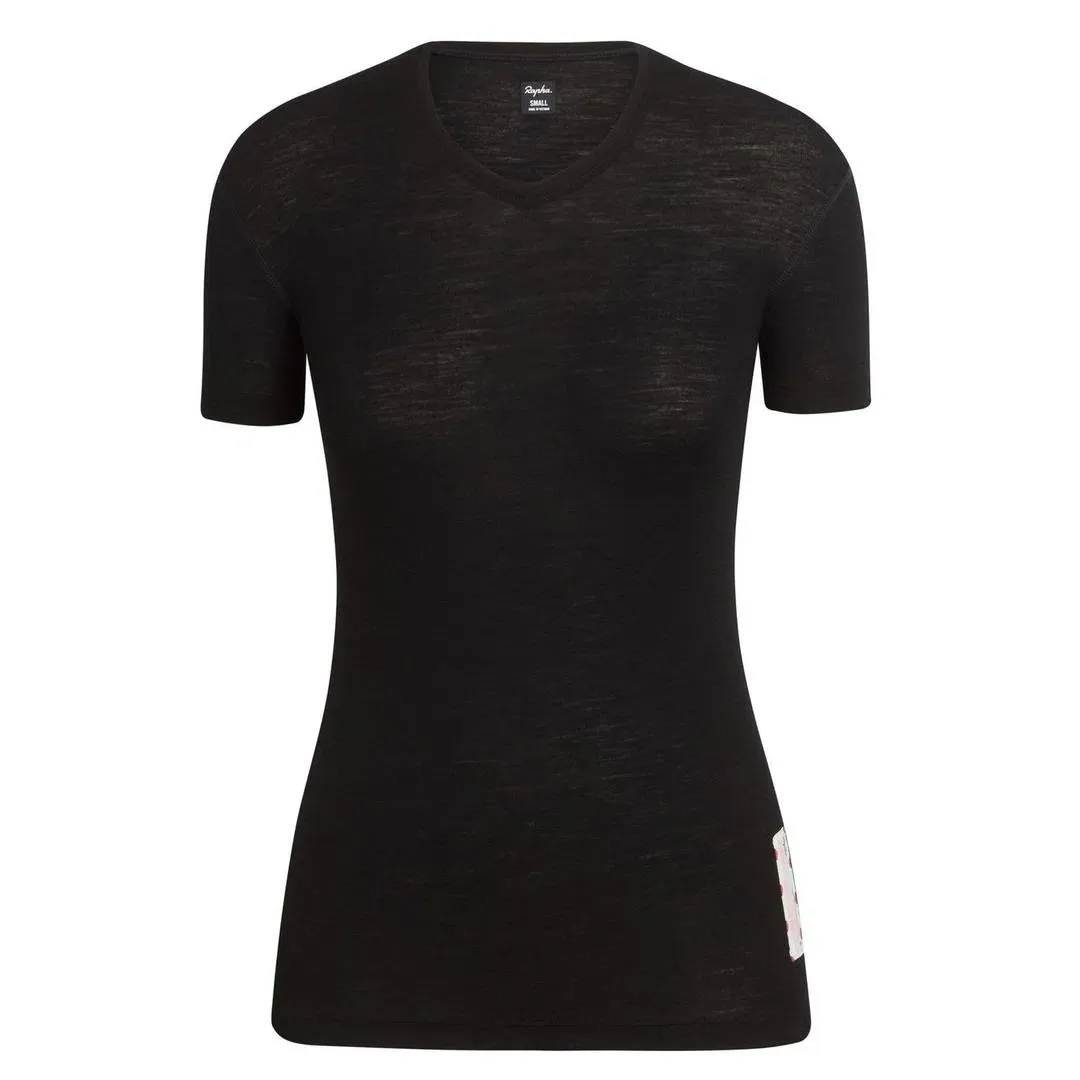 RAPHA Women Merino Base Layer Short Sleeve - Black