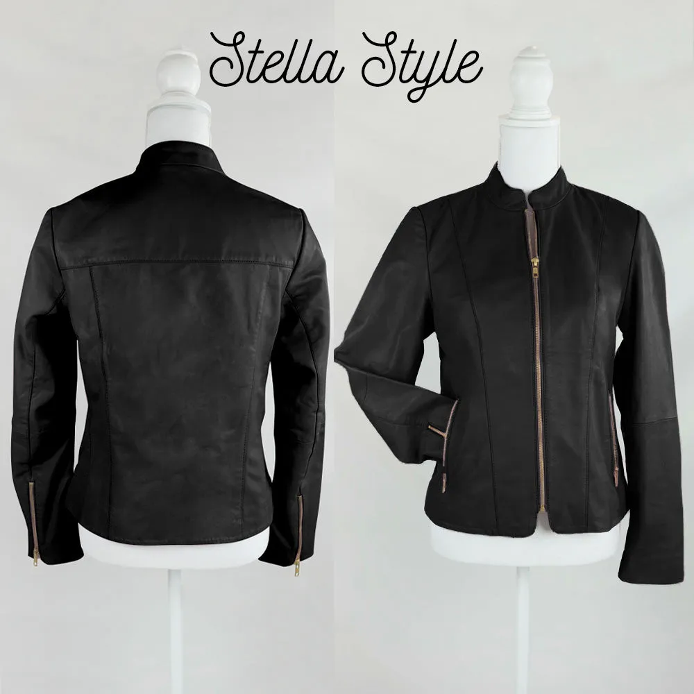 (Real Leather) Custom Initial Leather Jacket