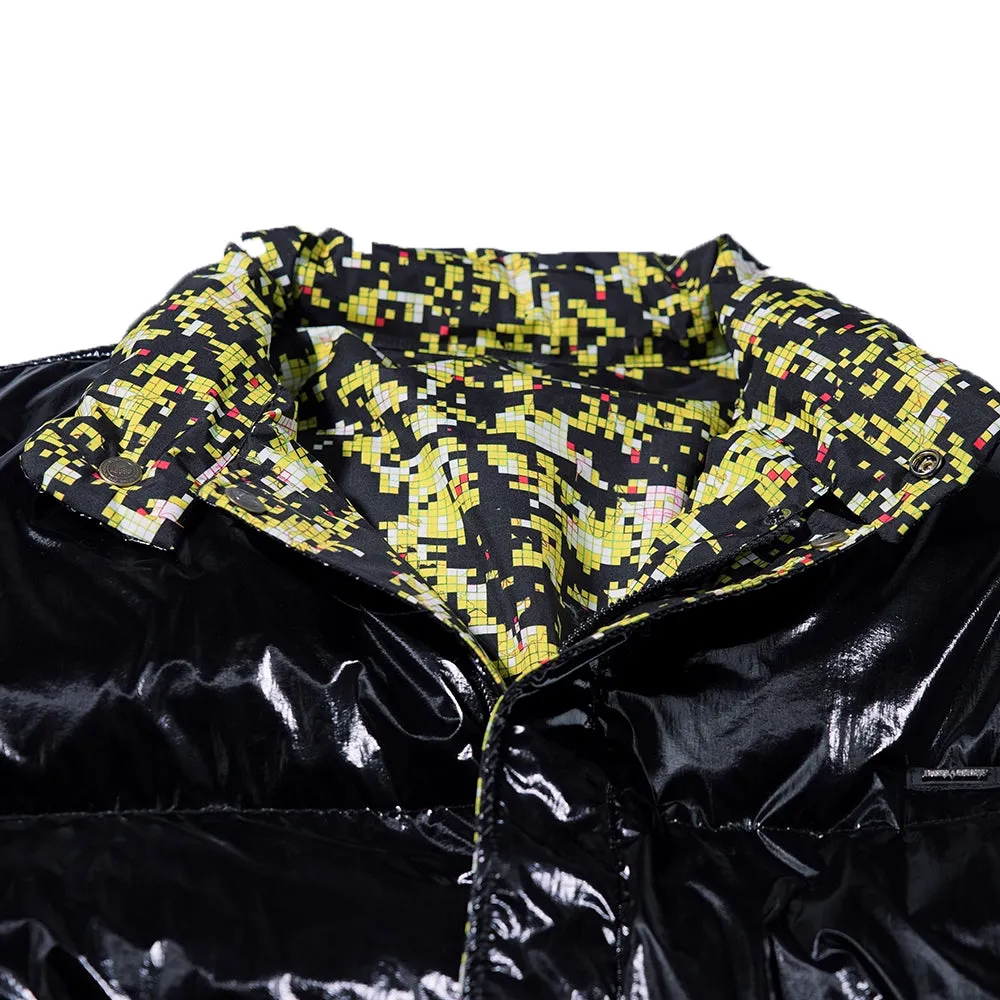 REVERSIBLE DOWN PADDING JUMPER BLACK/DOT CAMO