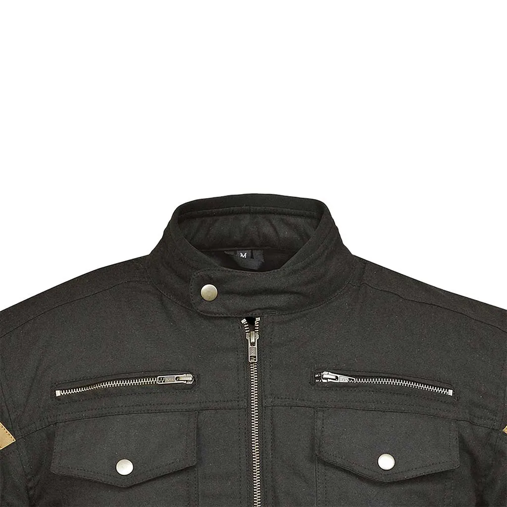 RIDERACT® Waxed Cotton Motorcycle Jacket Avista