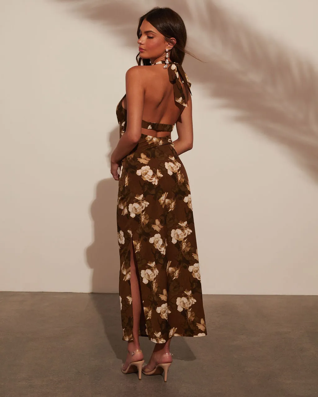 Romancing You Floral Halter Slip Dress