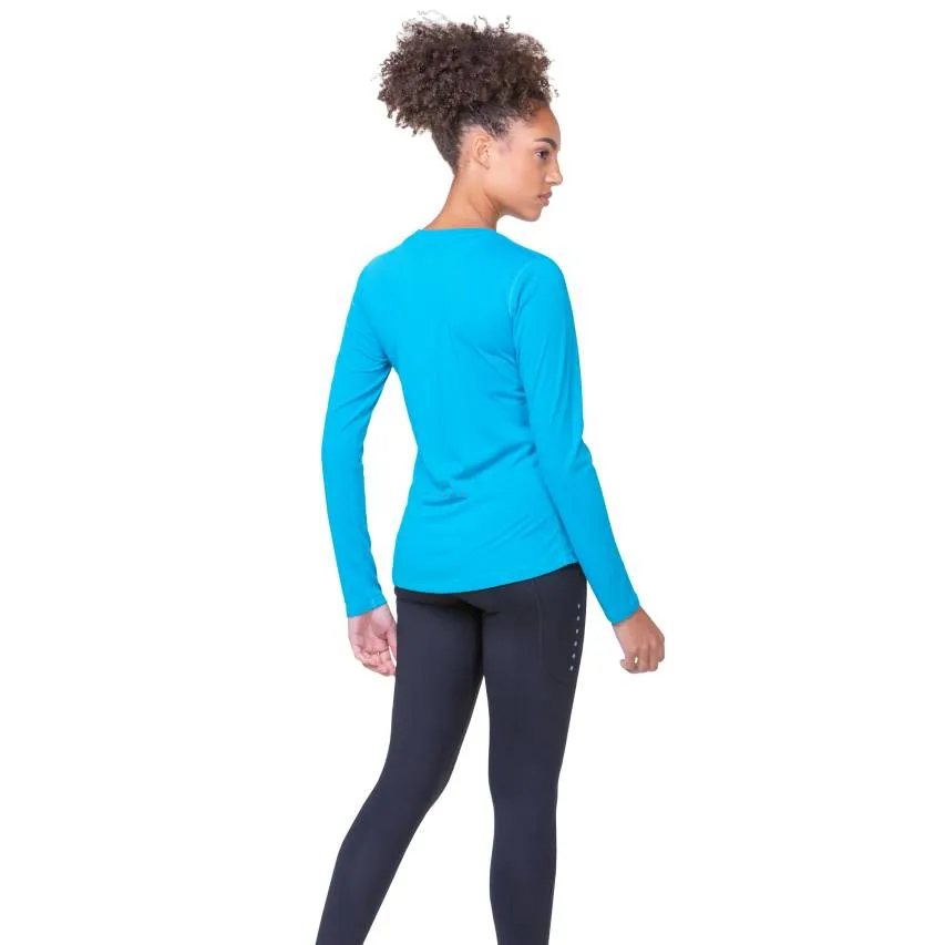 Ronhill Core Long Sleeve Tee (Womens) - Azure/Bright White