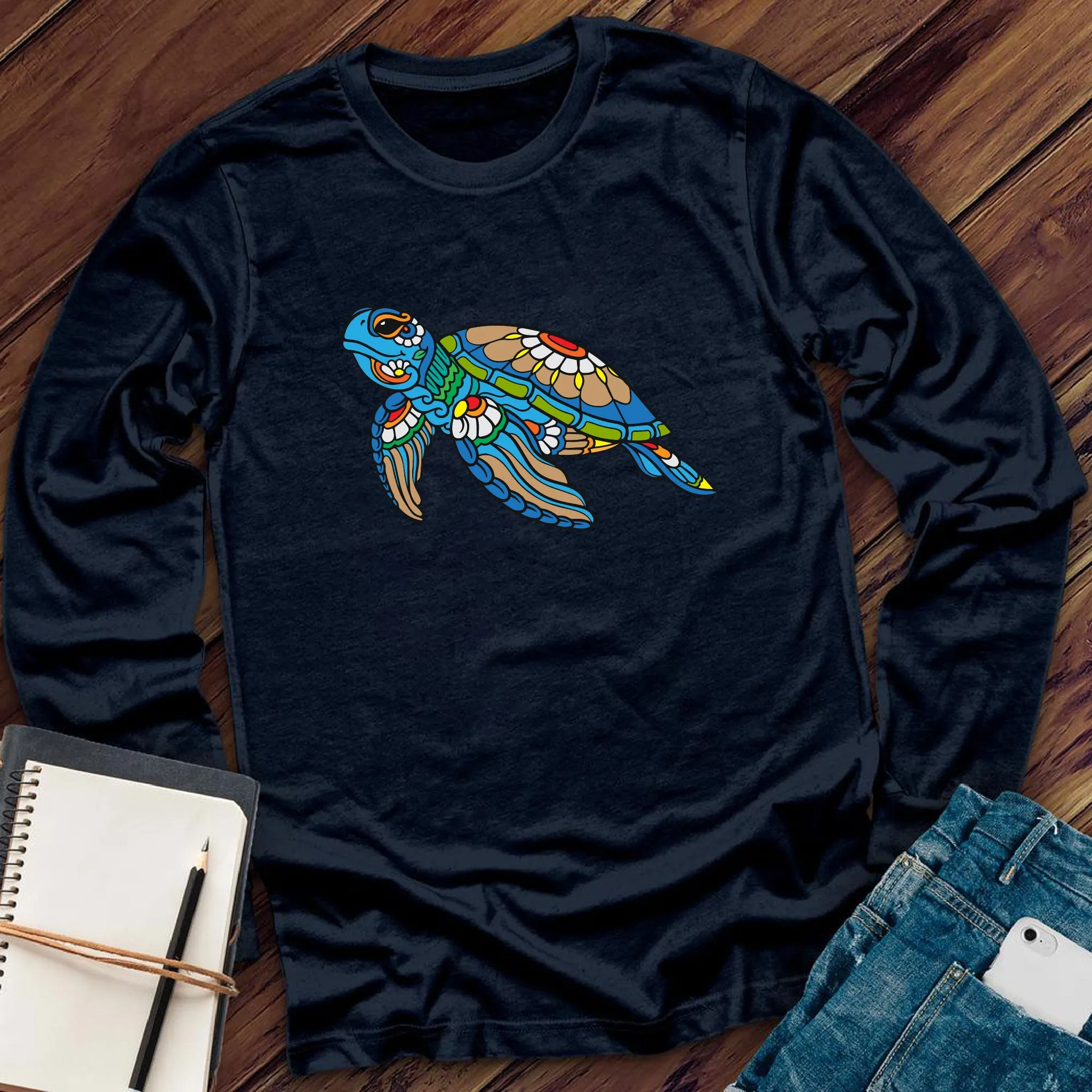 Sea Turtle Mandala Long Sleeve