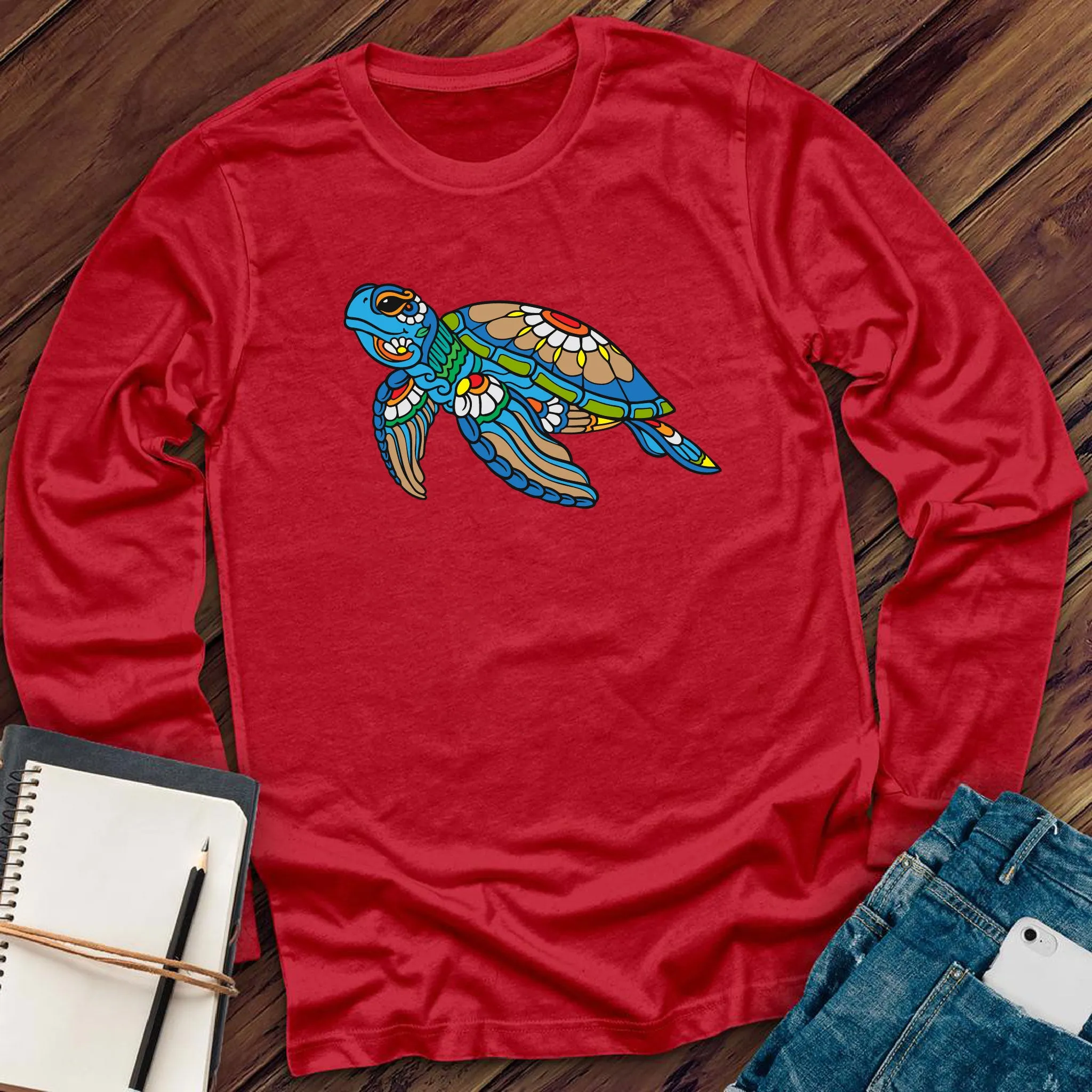 Sea Turtle Mandala Long Sleeve