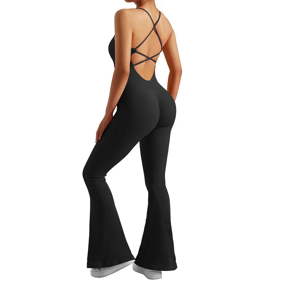 Sexy Jumpsuits Women Bodysuits Summer New Hollow Out Sleeveless Solid Bodycon Rompers Backless Fashion Casual Streetwears Ladies