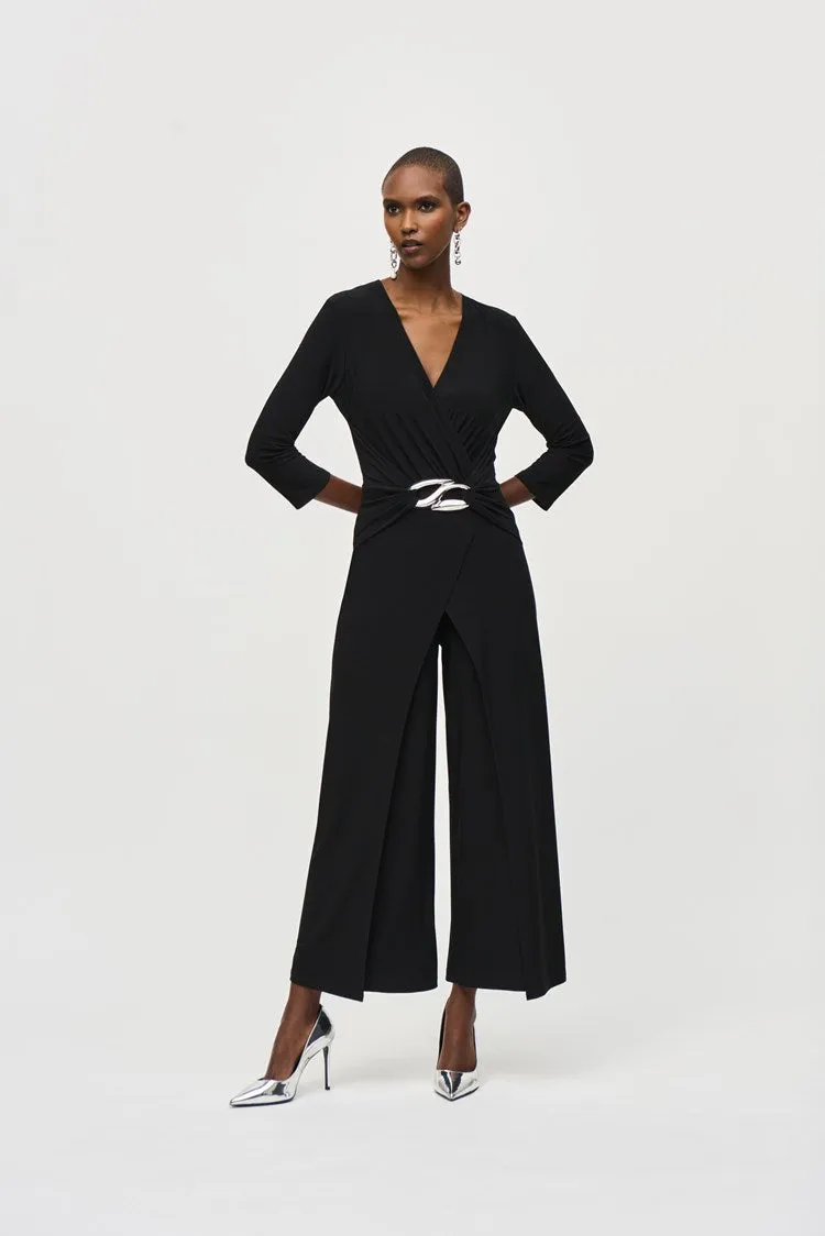 Silky Knit Wrap Jumpsuit by Joseph Ribkoff