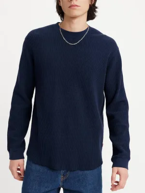 Standard Thermal Long Sleeve Navy Blazer Crew Neck