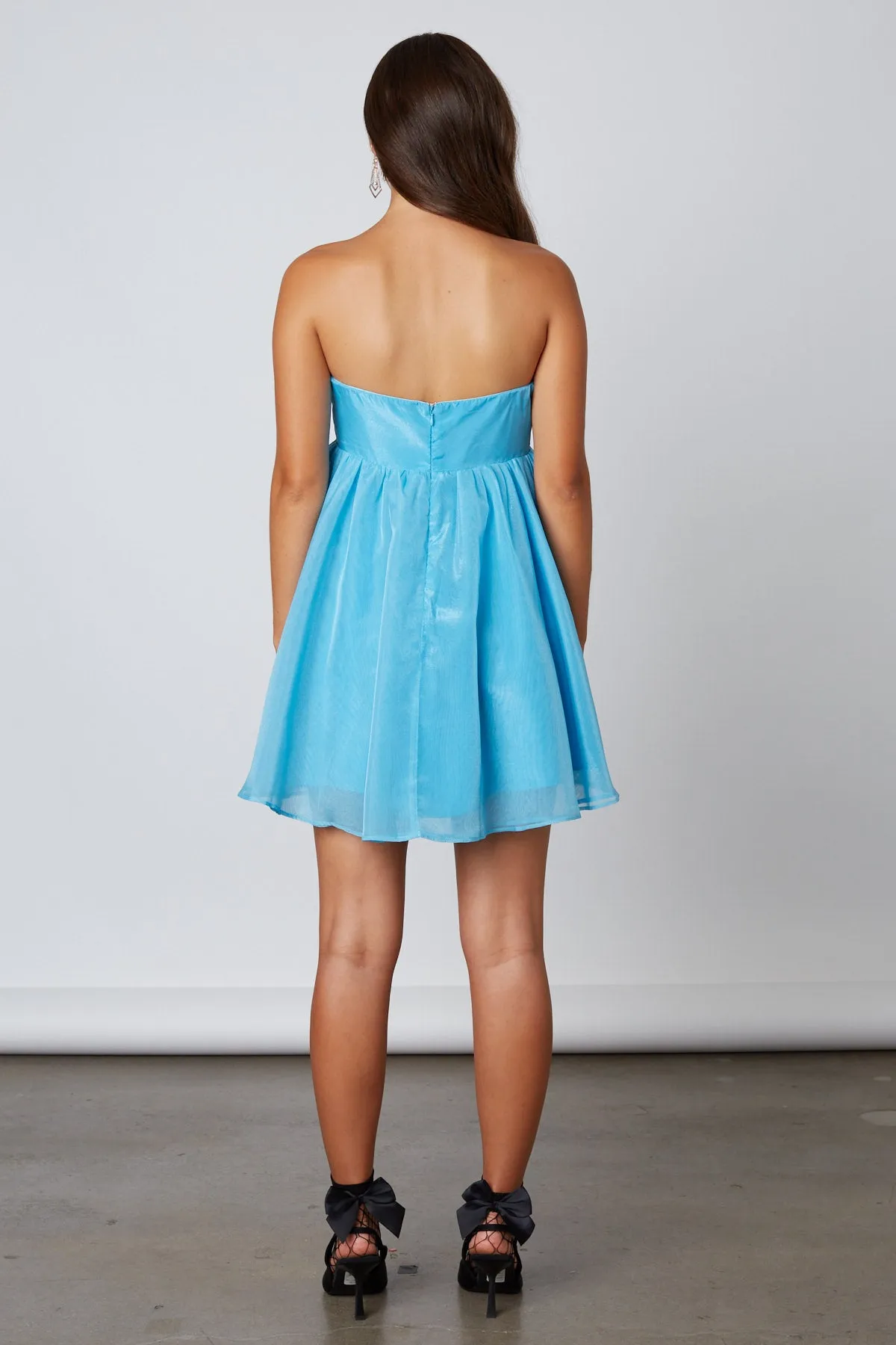 Strapless Organza Babydoll Dress