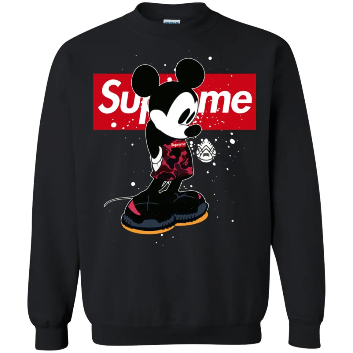 Supreme Mickey Babe Cute Love T-shirt Crewneck Pullover Sweatshirt