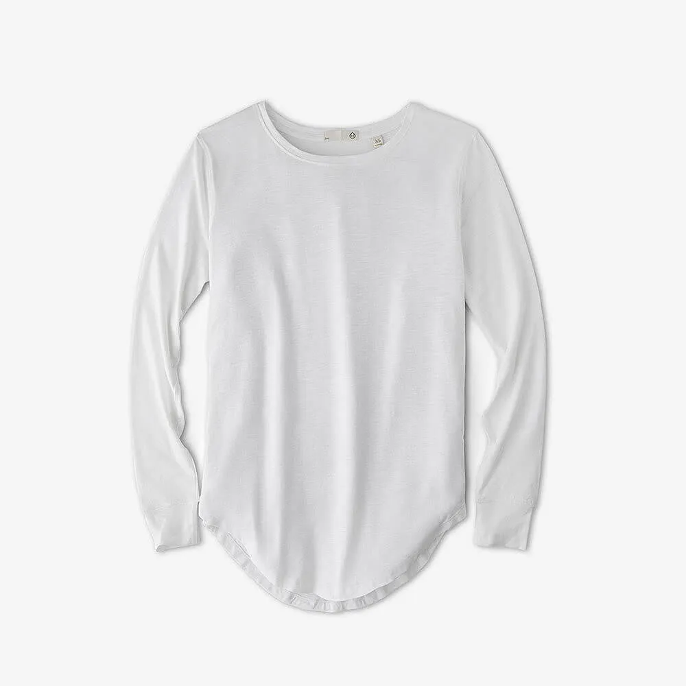 Tasc Womens Longline Long Sleeve T-Shirt - White