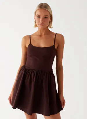 Tesoro Mio Mini Dress - Chocolate