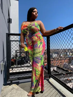 Tropical Paradise Jumpsuit (Full Figure)