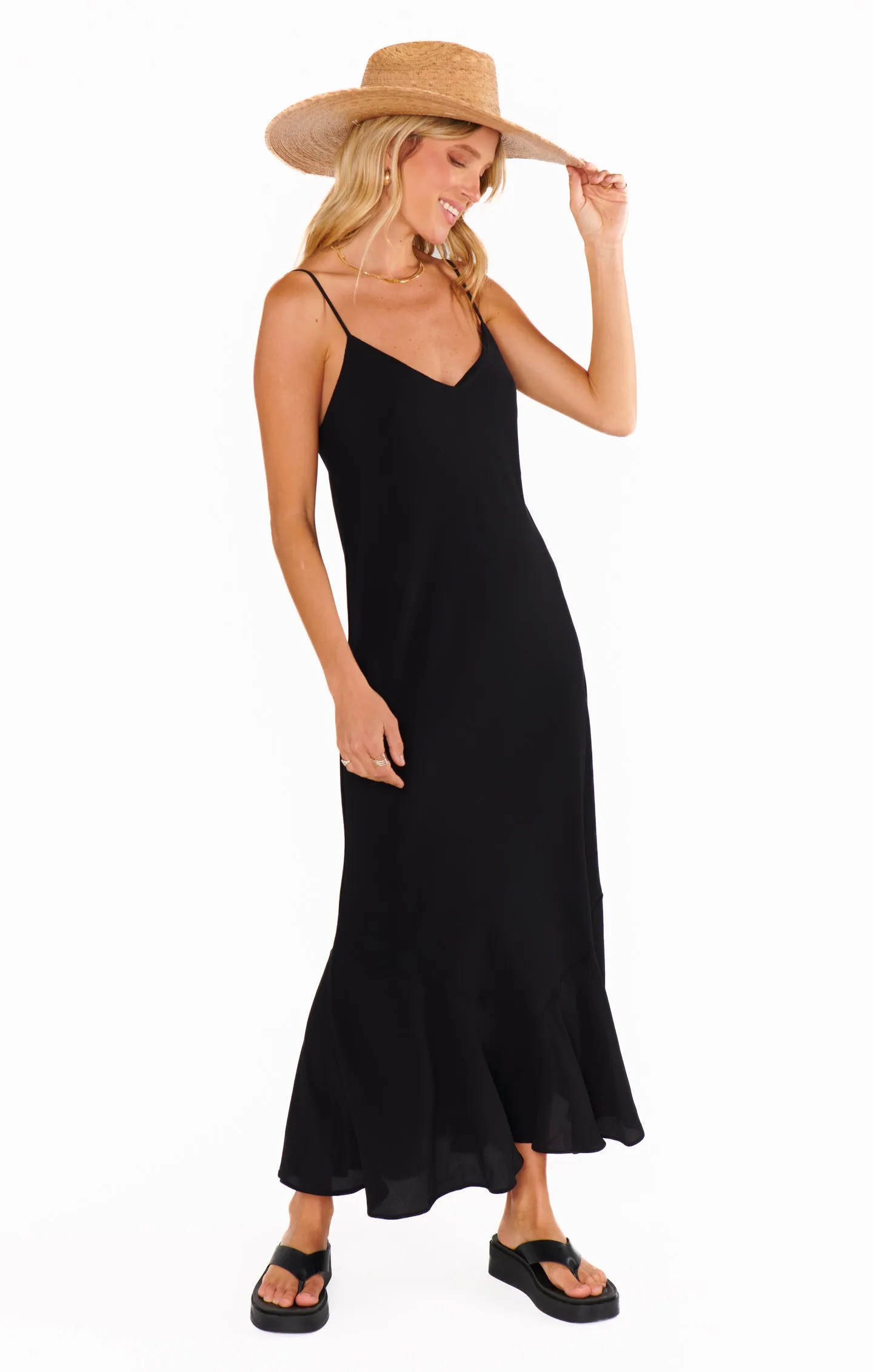 Uptown Slip Dress ~ Black