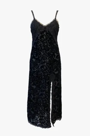 Velvet Burnout Slip Dress