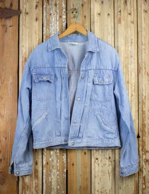 Vintage JcPenney Ranchcraft Denim Trucker Jacket 70s Light Wash Small