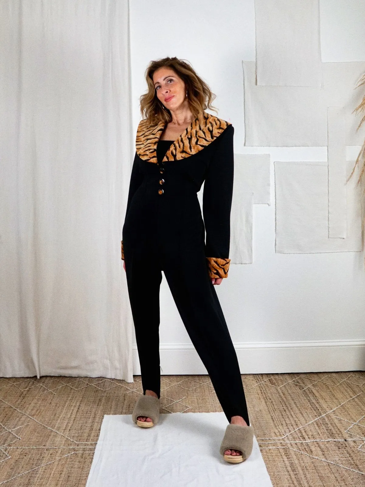 Vintage Tiger Ribbed Jumpsuit