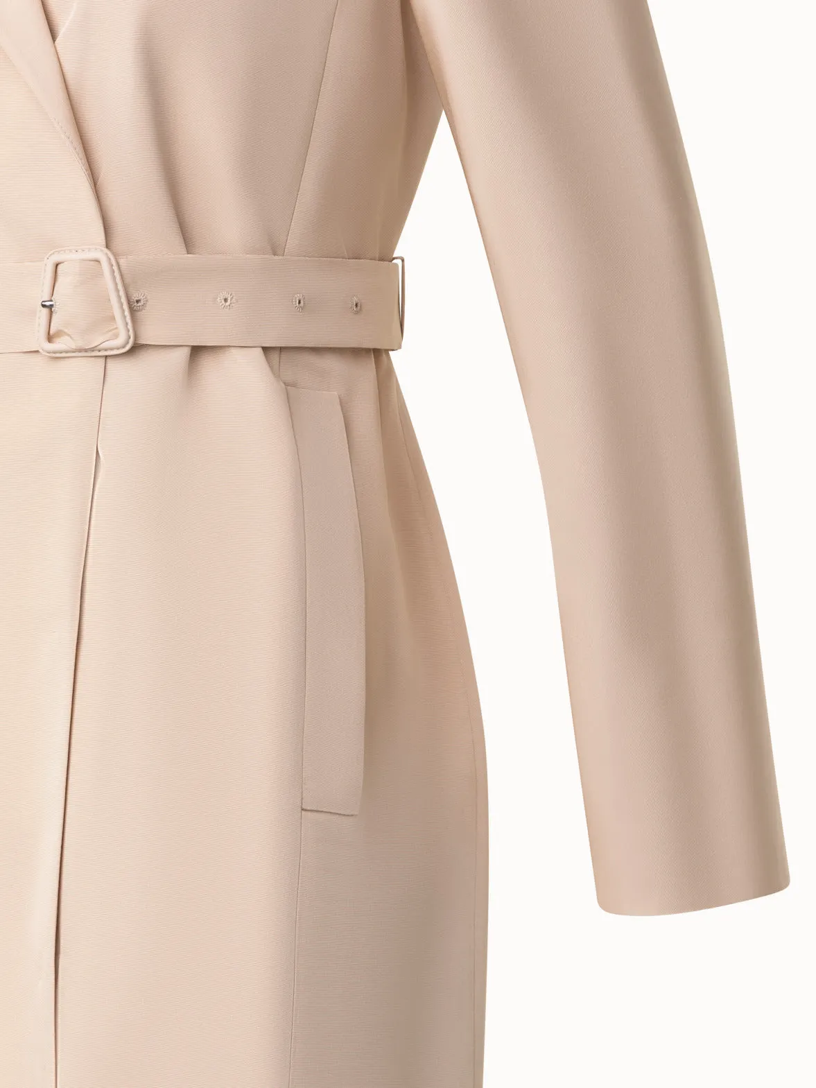 Water Repellent Silk Trench Coat