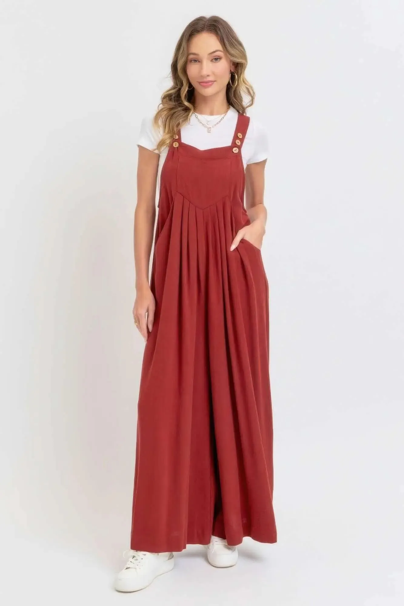 Wide Leg Jumpsuit- Adjustable Strap Overall