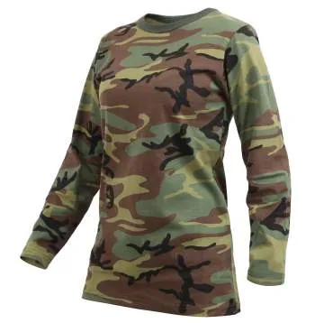 Womens Long Sleeve Camo T-Shirt