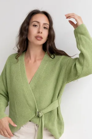 Wrap Cardigan Green