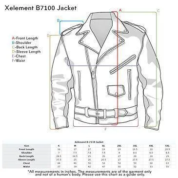 Xelement B7100-LA 'Classic' Men's Black TOP GRADE Leather Motorcycle Biker Jacket