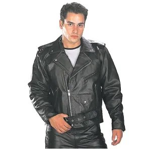 Xelement B7100-LA 'Classic' Men's Black TOP GRADE Leather Motorcycle Biker Jacket