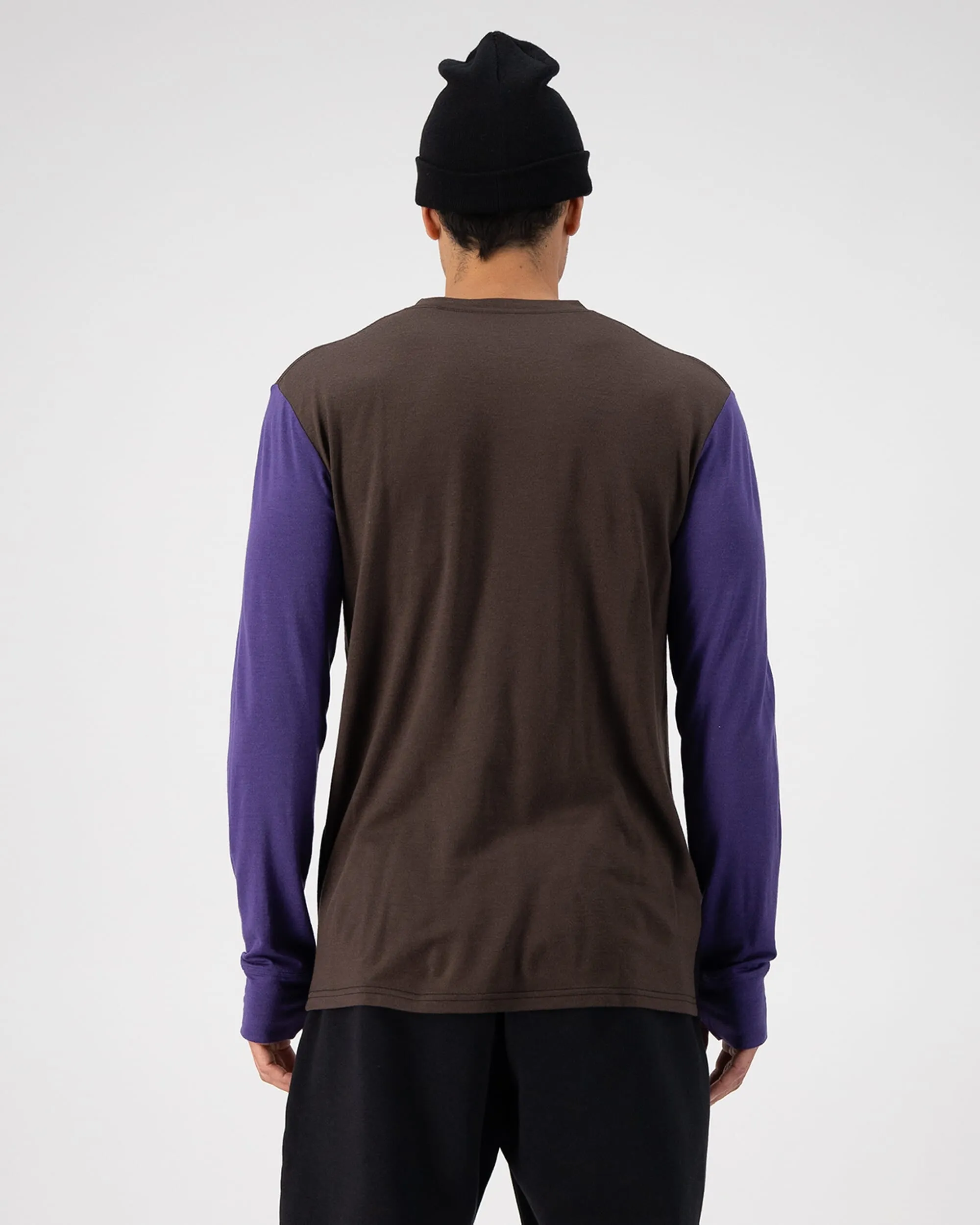 Yotei Merino Long Sleeve - Violet / Cedar / Black